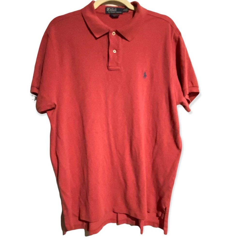 Polo Ralph Lauren, Rust Red Short Sleeved Custom Fit Polo Men's XL